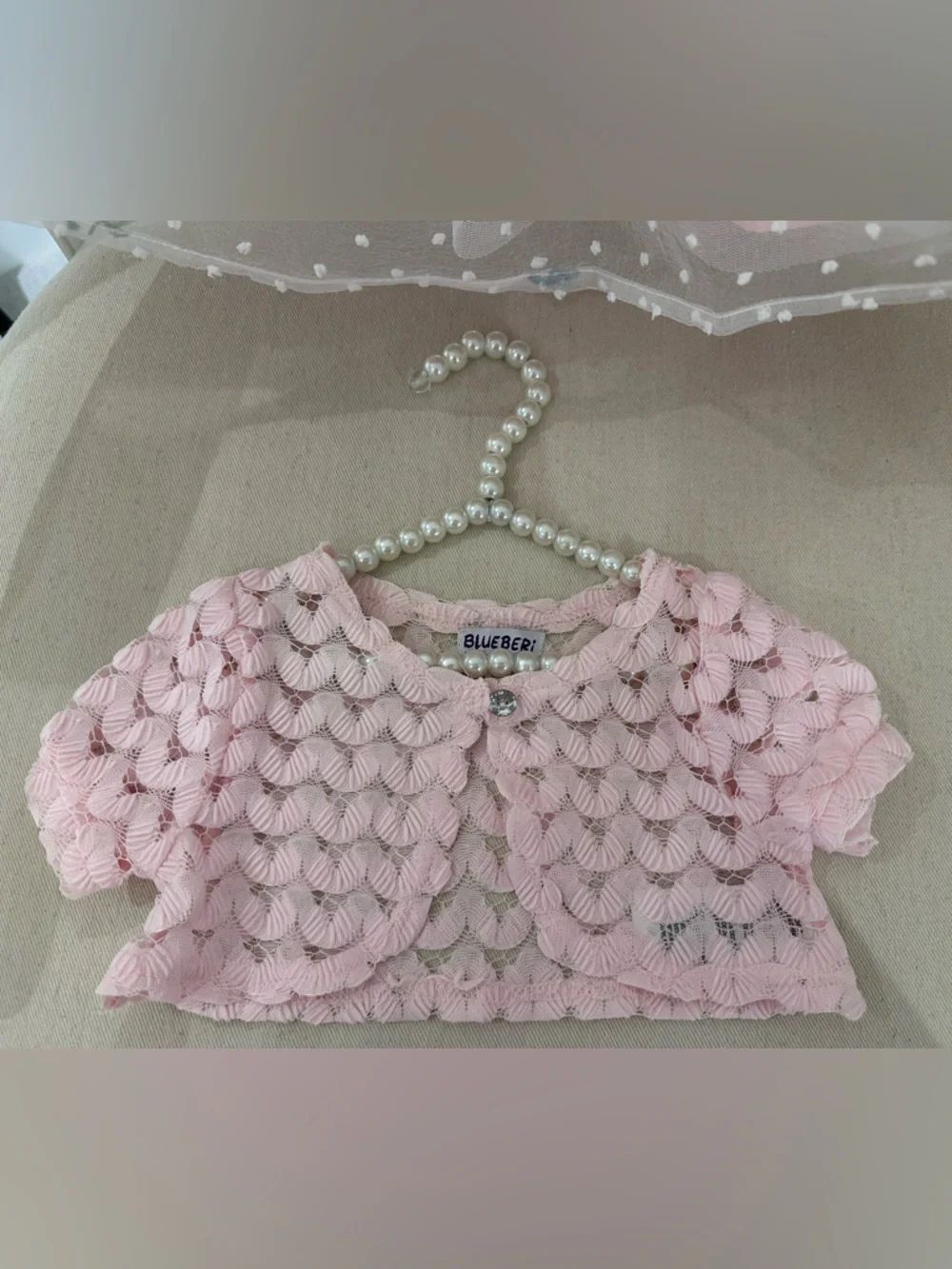 🦢 18 Mth Gorgeous Pink Tulle Princess Baby Dress with Matching Knit Bolero NWOT - Picture 10 of 16